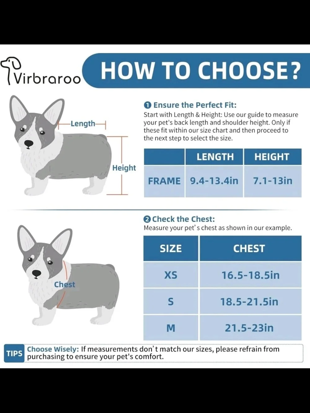 Blue Support Harness for Dogs with Wheelchair Compatibility